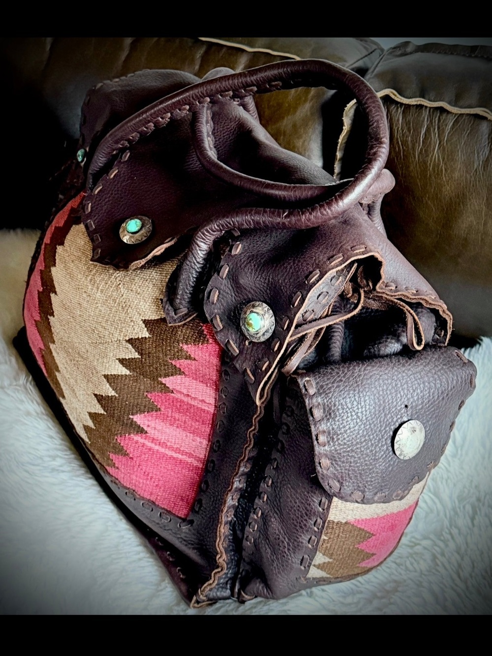 Vintage Weekend Leather Tote